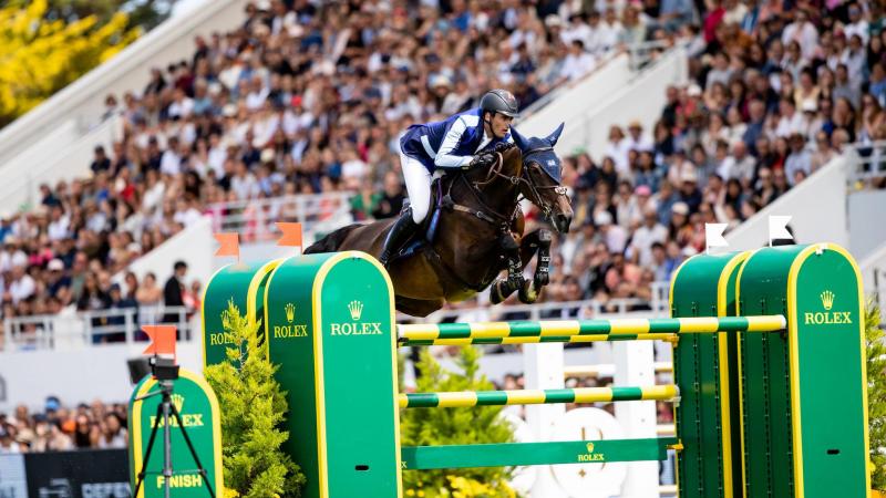 Nicola Philippaerts en Katanga van het Dingeshof op weg naar de zege in de Rolex Grand Prix van La Baule in Frankrijk.