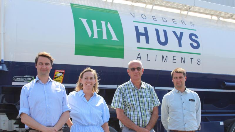 V.l.n.r: Carl Huys, Stéphanie Huys, Erik Monbaliu en Philippe Huys.