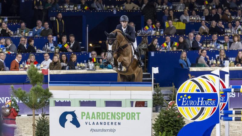 Gilles Thomas en Ermitage Kalone pakten de tweede plaats in de Mechelse wereldbekerkwalificatie.