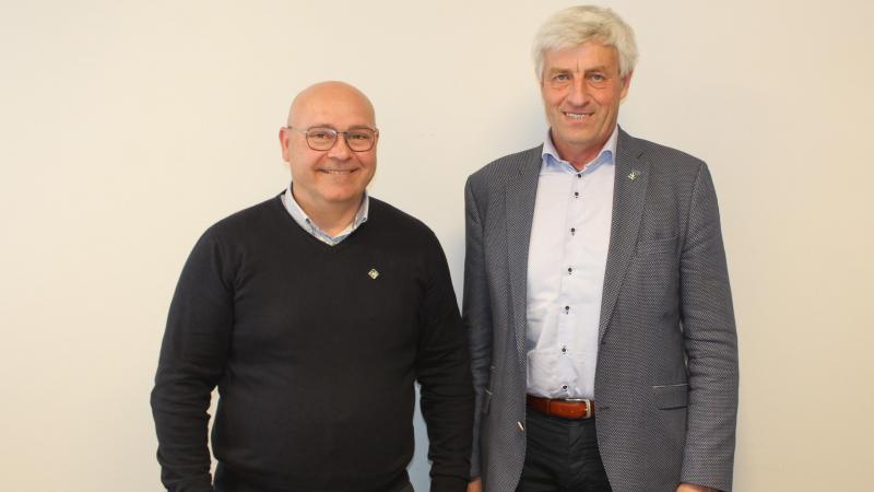 Hendrik Vandamme (rechts) zwaait na 16 jaar af als voorzitter van ABS en wordt opgevolgd door Bruno Vincent (links).