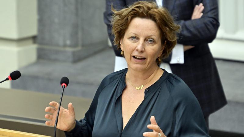 Groen-fractieleider Mieke Schauvliege wil een tijdelijk moratorium op de jacht van natuurlijke prooidieren van de wolf in Vlaanderen.