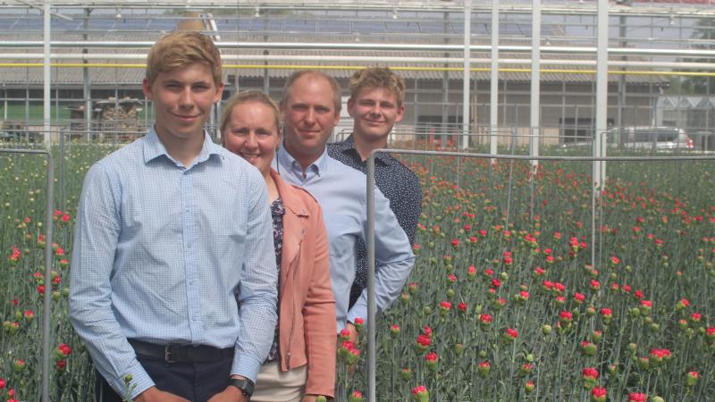 De ploeg achter Anjers De Nijs, met vanaf links Jef, Marianne, Koen en Louis.