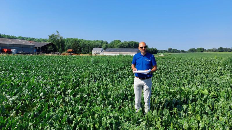 Frederik De Witte gaf toelichting bij de nieuwe herbiciden die Corteva heeft.