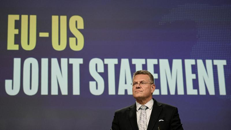 Mocht er geen deal gemaakt zijn, zou het alternatief een handelsoorlog met torenhoge tarieven en een politieke escalatie zijn, meent Eurocommissaris voor Handel Sefcovic.