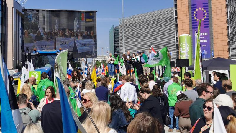 Copa-Cogeca protesteerde in mei al tegen de begrotingsplannen van de Europese Commissie.