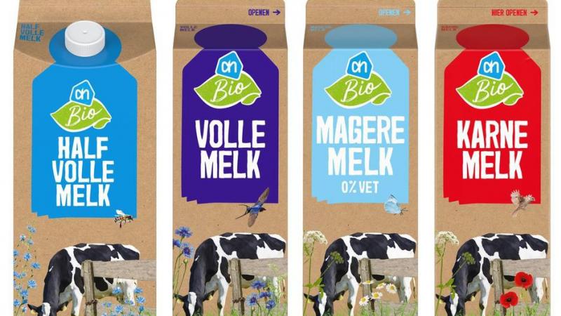 Belgische gezinnen kopen steeds meer Nederlandse producten, zoals de zuivelproducten van Albert Heijn.