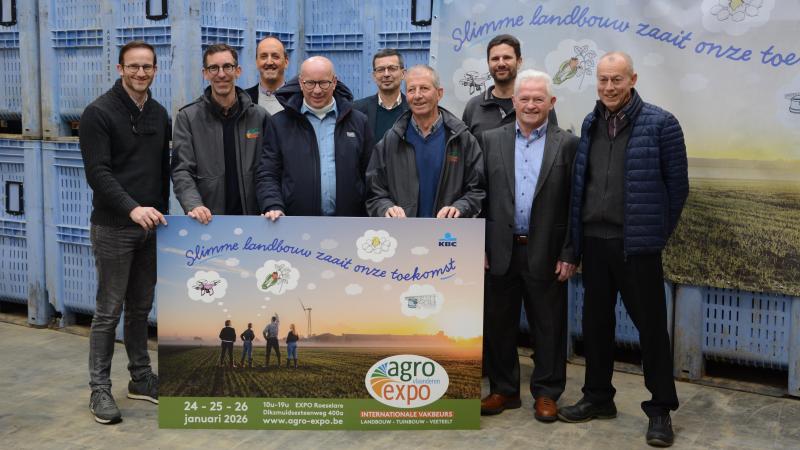 Het team dat zijn schouders zet onder de vakbeurs Agro-Expo Vlaanderen in Roeselare.