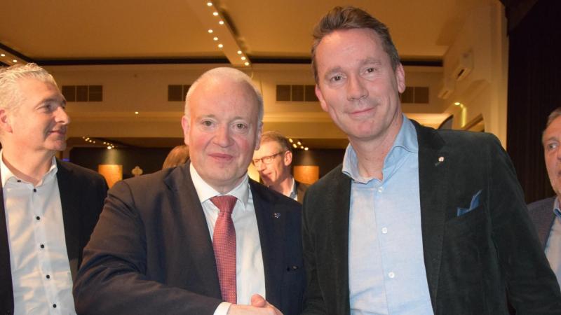 Streven naar een strategische voedselautonomie voor Europa is een aspect waar zowel Marc Ballekens (links) als minister Jo Brouns (rechts) zich achter scharen.