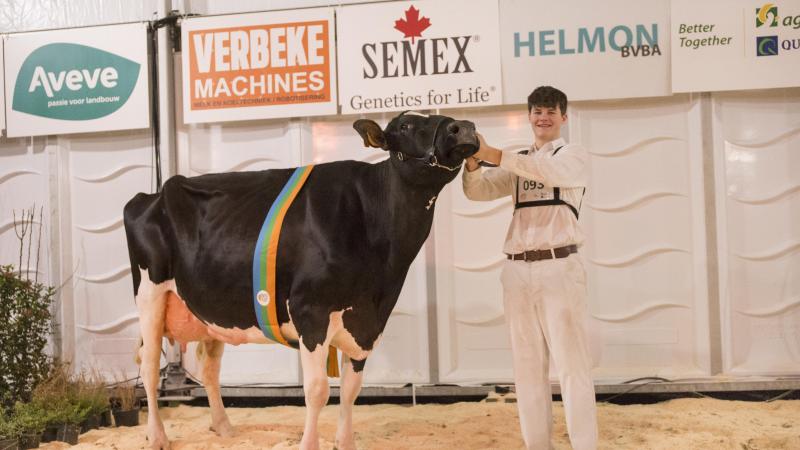 De mooiste uier hing aan de Kind Doc-dochter Beveren Broecke Otje van Van de Vyver uit Beveren.