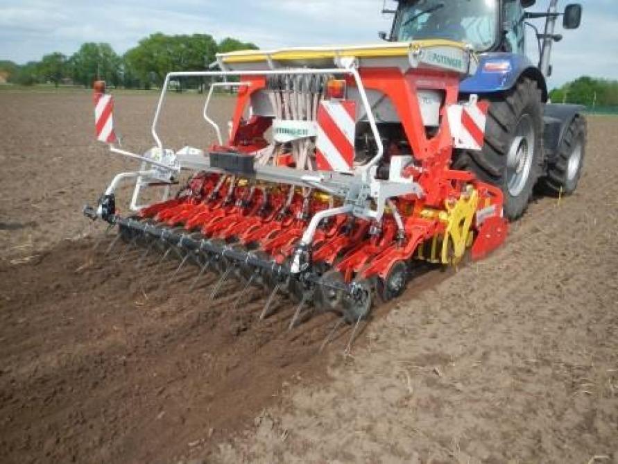 Figuur 3:zaaicombinatie gelijktijdig mais en gras zaaien.