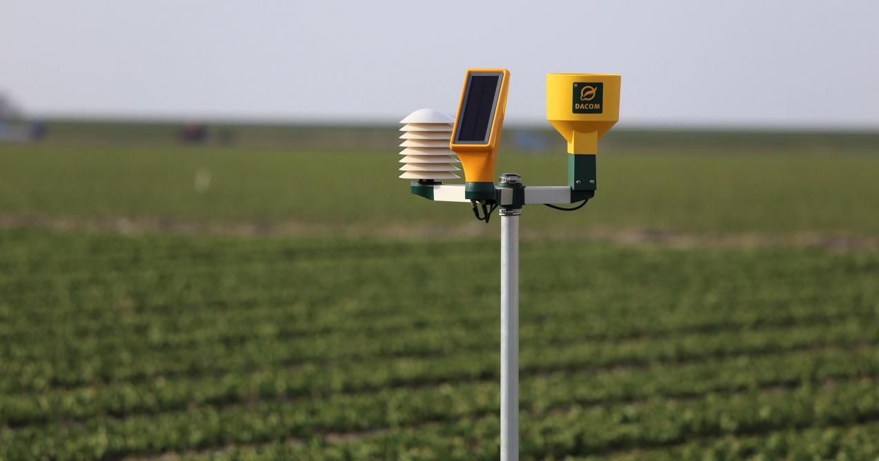 Steeds meer boeren werken met gedetailleerde weerstations.