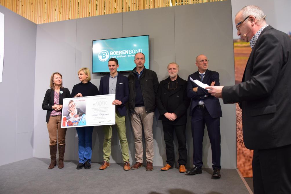 Kevin Clijmans wint de Boerenbond Pers
prijs 2018 categorie master.