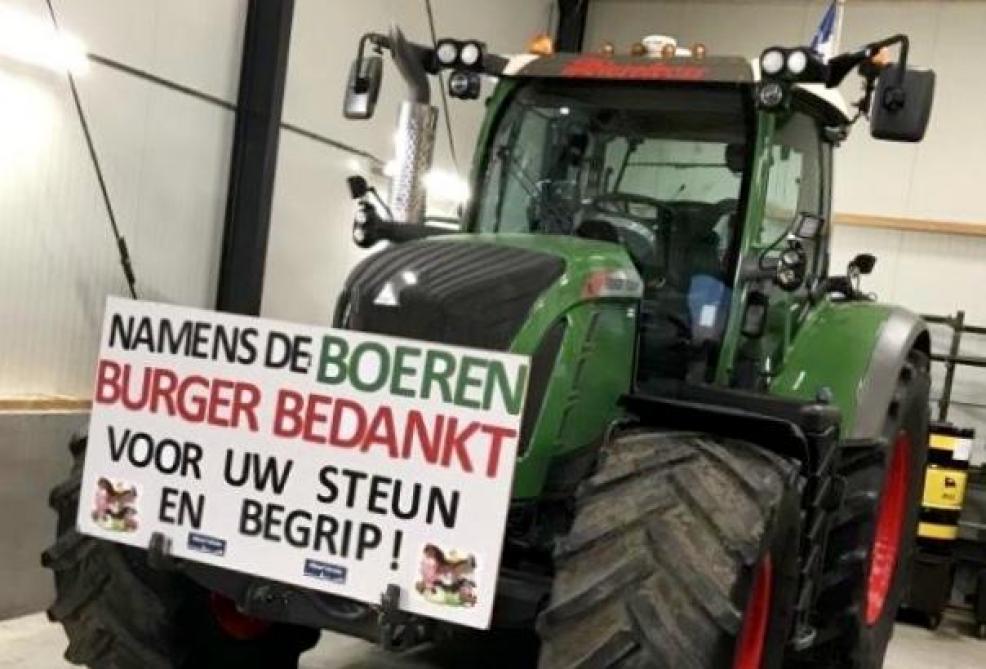 Duizenden Nederlandse boeren danken de burgers voor het begrip.