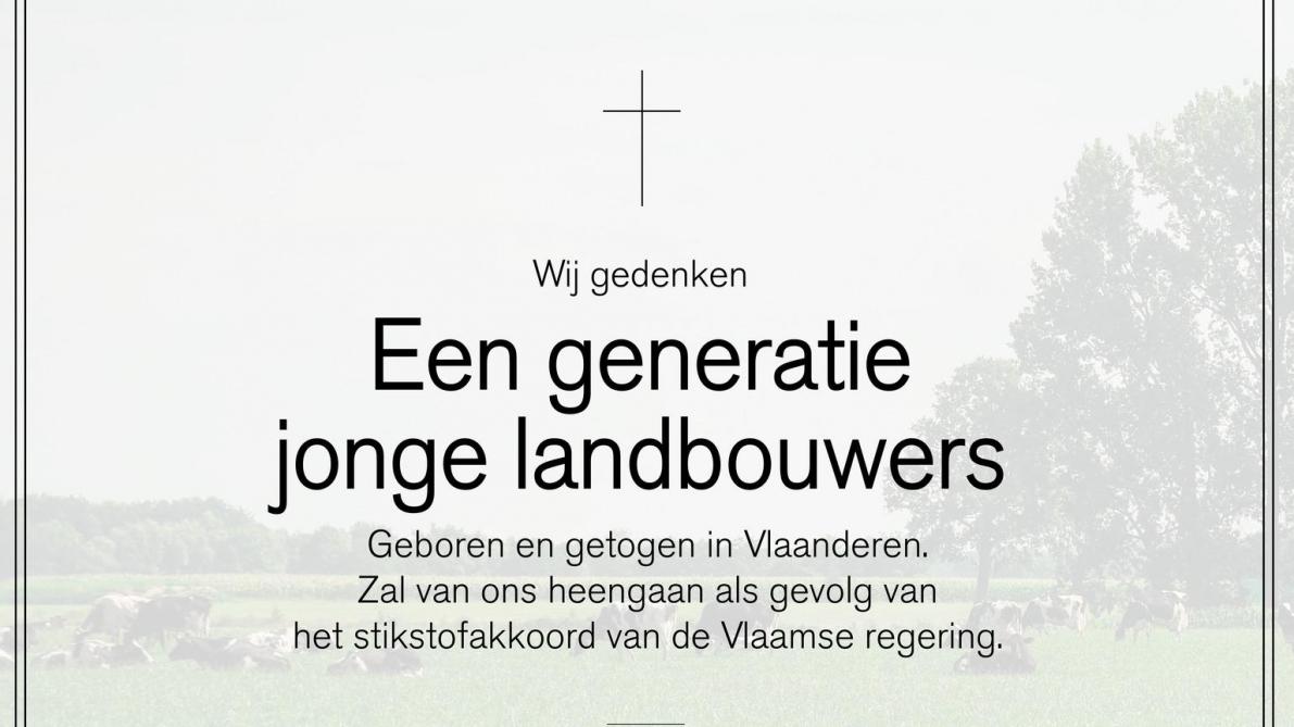 Dit rouwprentje circuleert op sociale media.