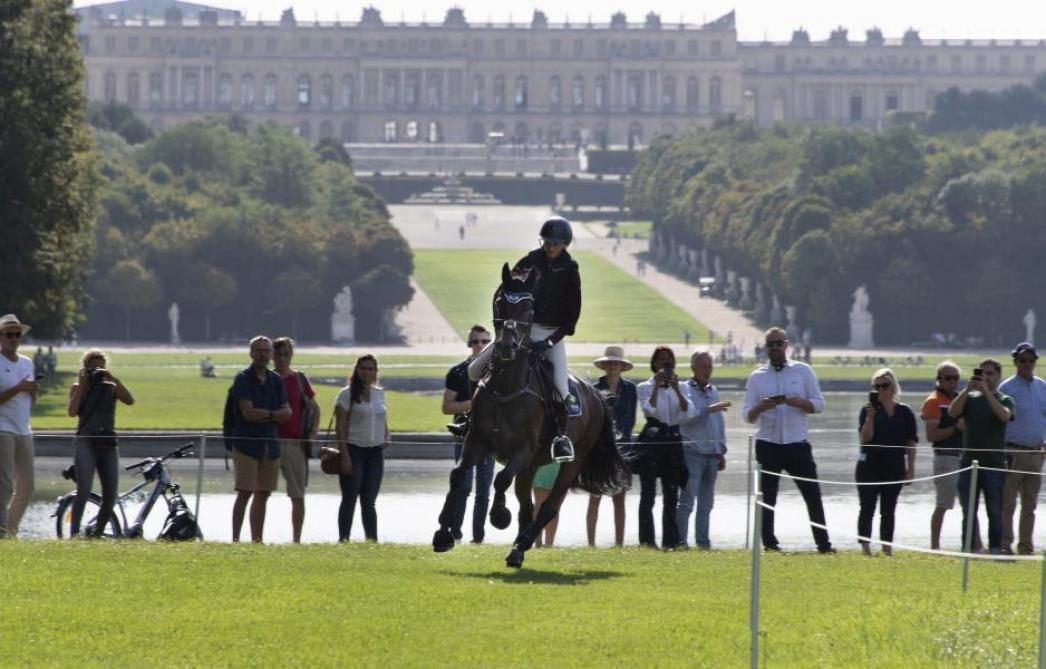 Test voor de discipline Eventing vorig jaar met het kasteel van Versailles op de achtergrond.