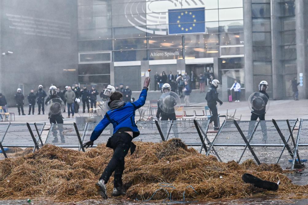 Begin februari vond een groot boerenprotest plaats in Brussel. Daar stonden de zenuwen gespannen, zegt Pieter Lietaer.