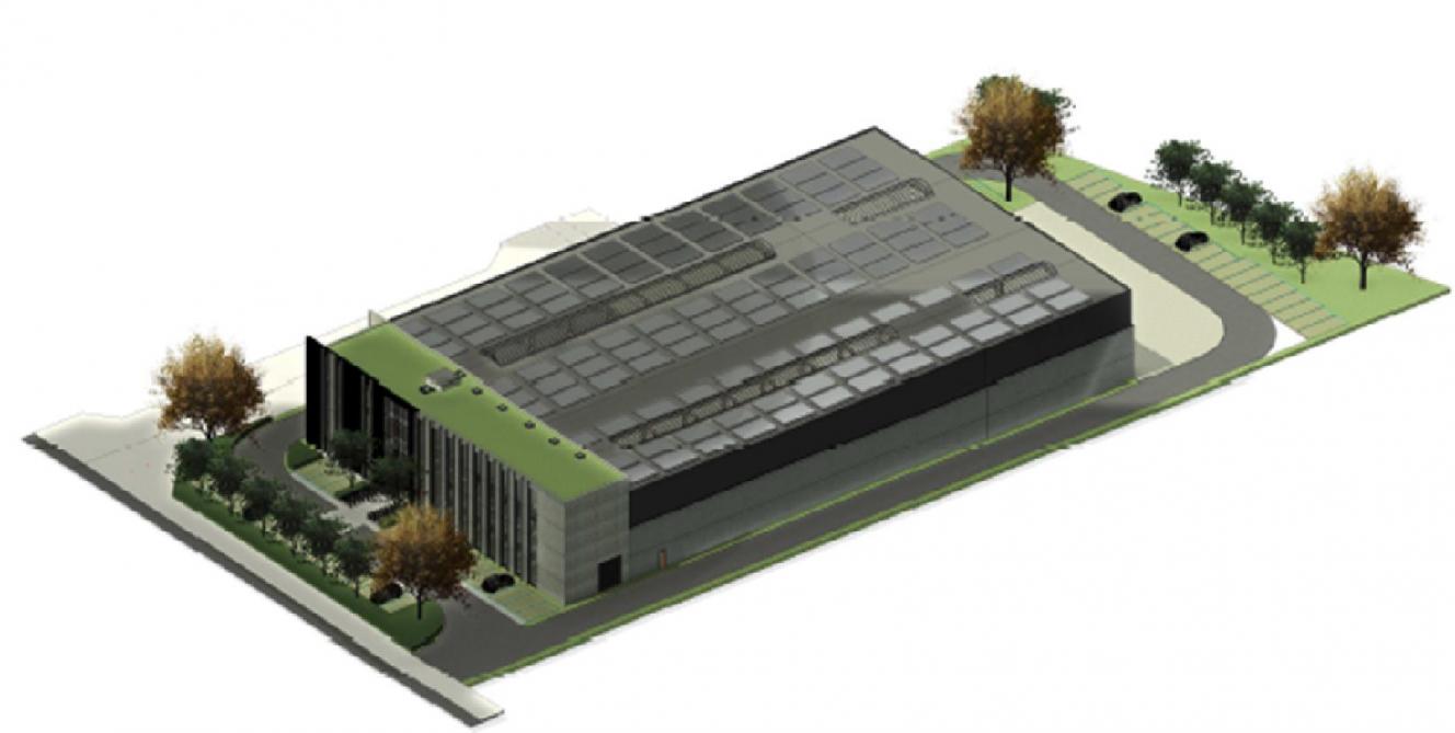 Ontwerp van de nieuwe fabriek in Gistel.