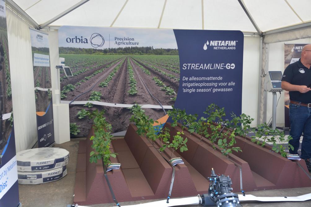 Netafim presenteerde zijn Streamline-Go-druppelirrigatieoplossing.