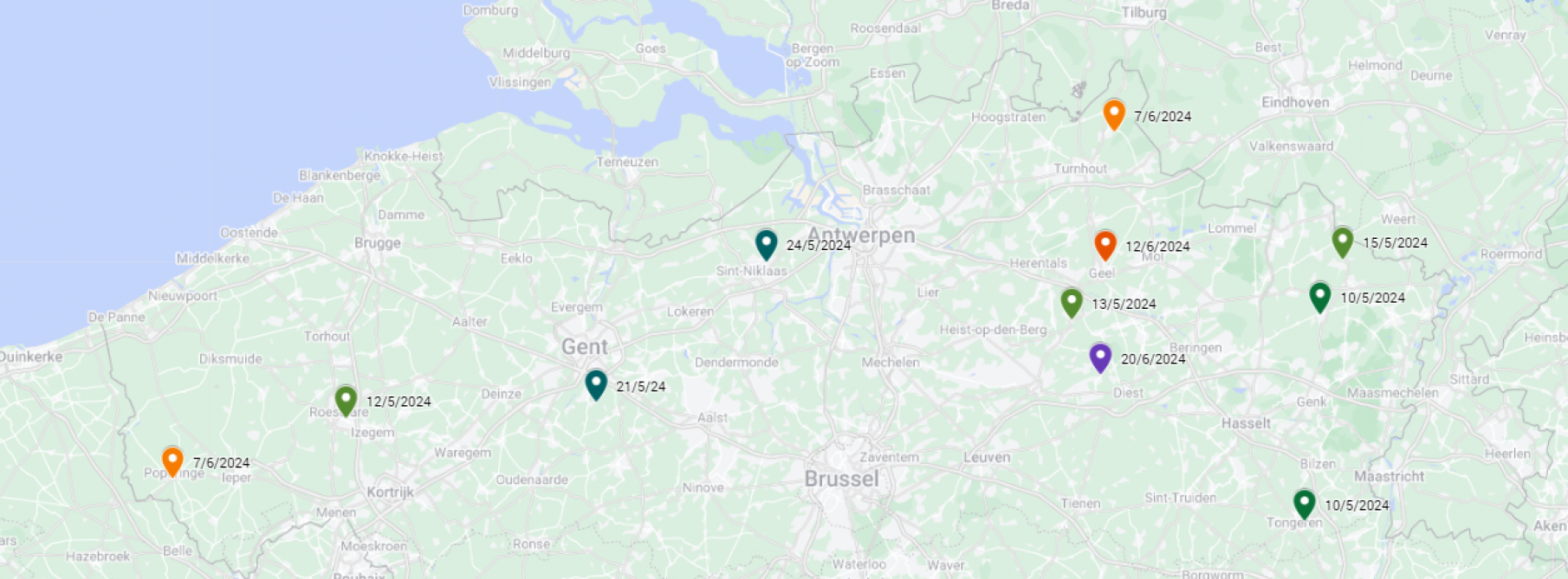 Ook binnen het LCV-netwerk kende de zaaiperiode dit jaar een grote spreiding.  Er werd gezaaid tussen 10 mei en 20 juni.
