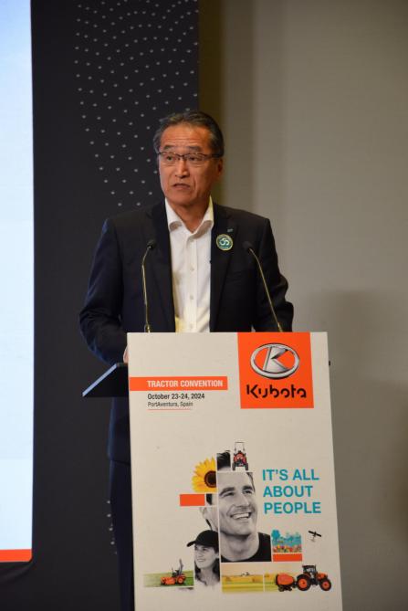Yasukazu Kamada, president van de Kubota Holding Europe, gaf tijdens de jubileumviering duiding over de meest recente cijfers.