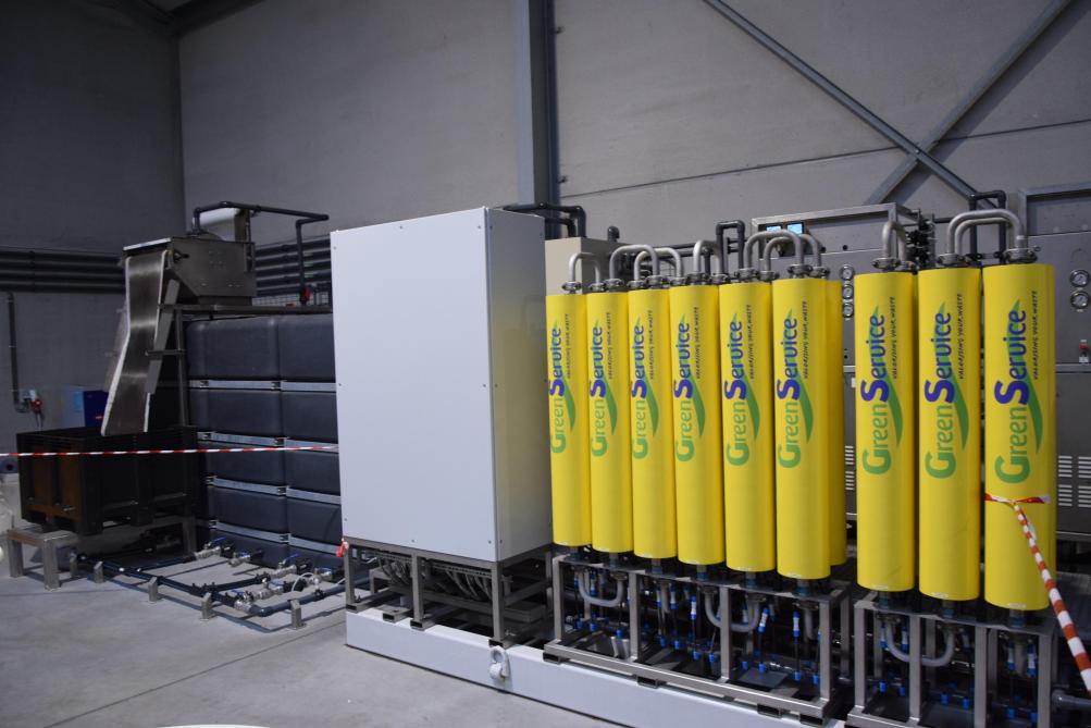 Membraanfiltratiesysteem bij veehouder Jonas Vromann.