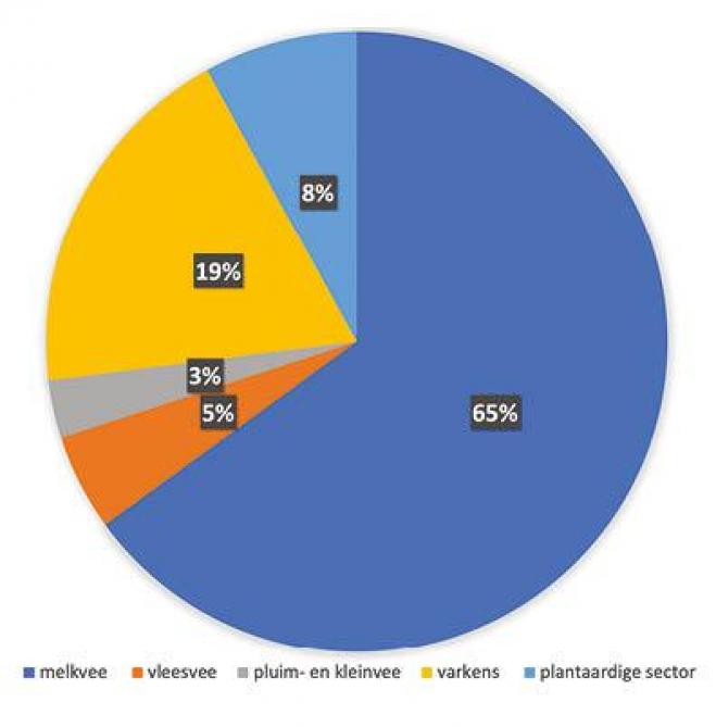 Figuur 1: Aangesloten bedrijven per sector in 2024.