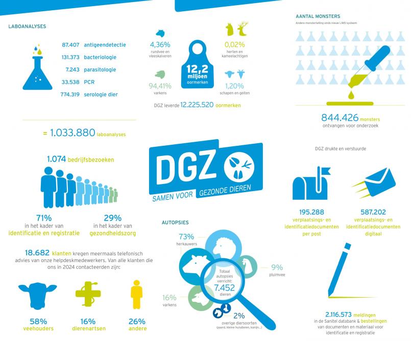 Een overzicht van de belangrijkste cijfers in het jaaroverzicht van DGZ.
