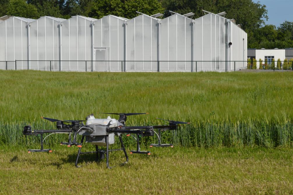 Drones kunnen in de precisielandbouw ingezet worden voor het bepalen van de beste oogstperiode, voor het precies toedienen van bemesting of gewasbeschermingsmiddelen en voor het zaaien.
