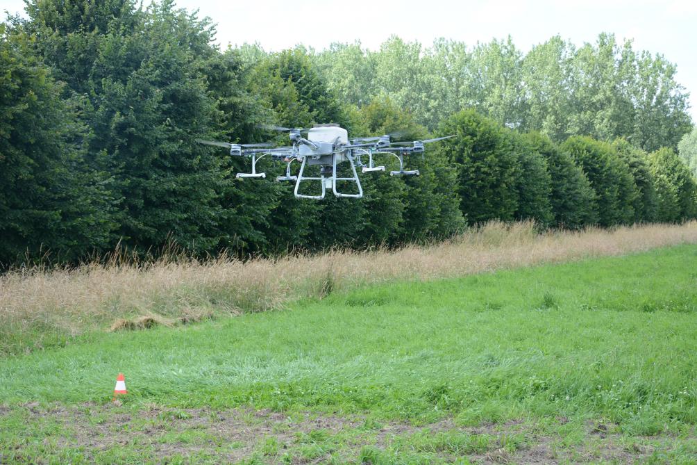 Spanoghe is zeker dat we drones over 15 jaar standaard zullen gebruiken voor een precisiezaai en -bespuiting.