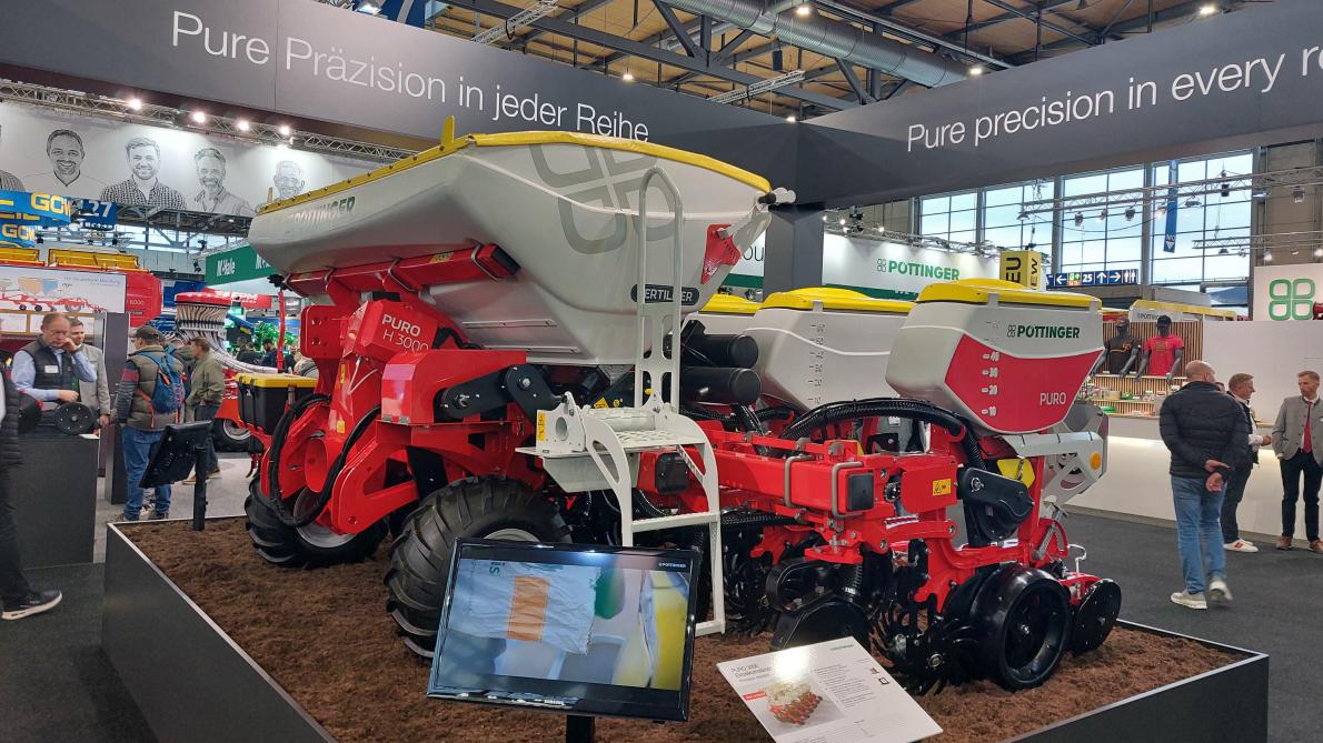 Bij Pöttinger heet de nieuwste precisiezaaimachine ‘Puro’.