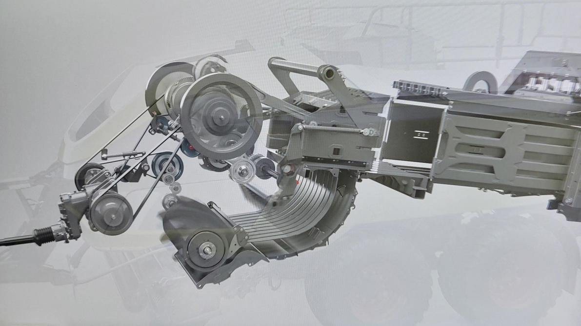 De Cubix-grootpakpers van Claas heeft 2 vliegwielen aan de zijkanten.