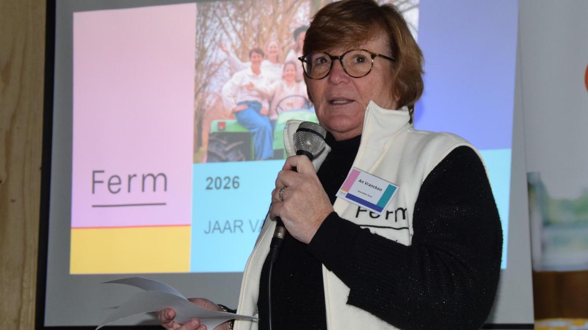 Boerinnen zijn de spil van onze voedselketen , benadrukt An Vrancken, voorzitter van Ferm voor agravrouwen.