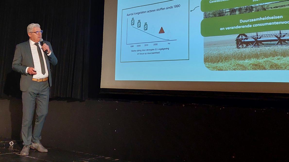 Niek Depoorter legt uit dat actuele uitdagingen voor de landbouwer de koers van Arvesta bepalen.