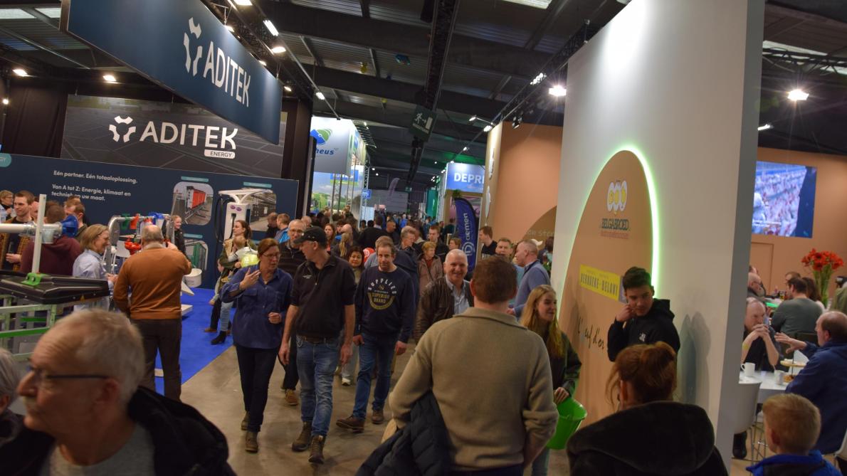 Op de laatste beursdag was het gezellig druk in de wandelgangen.