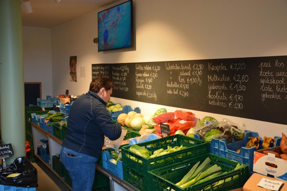 In de hoevewinkel van ’t Hertsveld vind je onder meer een uitgebreid aanbod aan verse groenten.