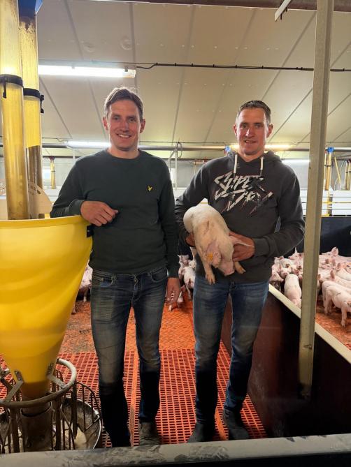 De broers Benoit en Mathieu Bordau leiden samen hun varkensbedrijf.
