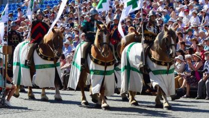 Het Vlaams Paard was aanwezig met 11 kruisvaarders en met 7 palfreniers (ridderknapen).