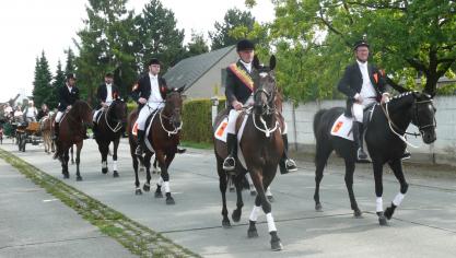 De Sint-Rochusruiters uit Wortegem-Petegem namen voor de 34
ste
 keer deel aan de ommegang.