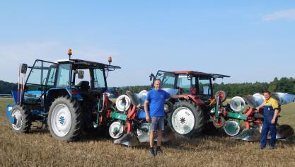 Het was bijzonder moeilijk ploegen in Zwitserland omwille van de talrijke stenen in de grond.