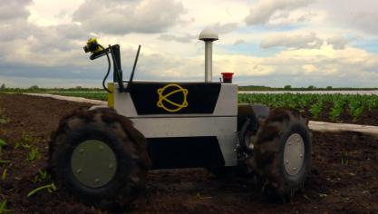 De Earth Rover is een landbouwrobot op vier wielen, geïnspireerd op de ExoMars Rover.