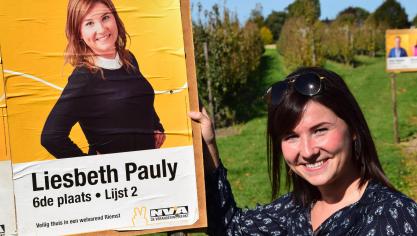 “Het maakt niet uit hoe vaak de mensen je gezicht op zo’n affiche zien, het gaat om wat je te zeggen hebt”, vindt Liesbeth Pauly.