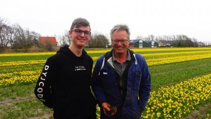 Ruben Kimpe met zijn stagegever John Huiberts.