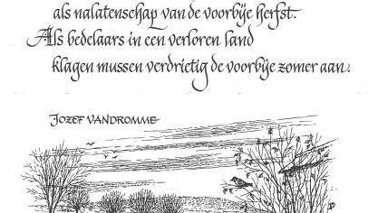 Plattelandsdichter Jozef Vandromme uit Geluwe deelt elke maand van het jaar 2019 een echt buitengedicht met de lezers van Landbouwleven, onder de werktitel ‘Seizoenen Beleven’. De tekening is dit keer van de hand van Frans Lasure.