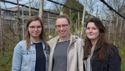 Shayenka, Kim en Amanda volgen vakken bij de bachelors landbouw op Thomas More, om volgend jaar met voorsprong te  beginnen aan de graduaatsopleiding.