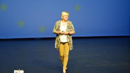 Hilde Vautmans, zelf ook boerendochter, werd op de eerste LandbouwSTERdag uitgenodigd als spreker.