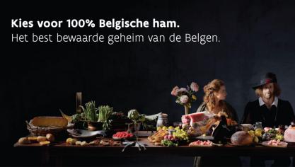 Het nieuwe campagnebeeld om de Vlaamse consument aan te sporen voor Belgische ham te kiezen