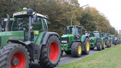 Sommige Duitse boeren zijn al sinds zondag onderweg.