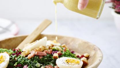 2019-11-08 Salade van savooikool met eitjes en spekreepjes (2)