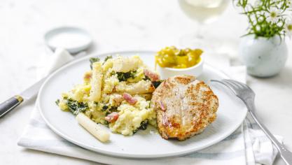 Boerenkoolpuree met schorseneren en kalfslapje (2) (2)