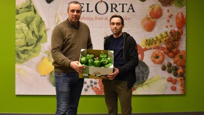 De paprika’s die aangekocht zijn door Fruithandel Roelandt werden aangeleverd door producent Lentsche Heyde.